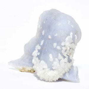 Blue Lace Agate Specimen with Dogtooth Calcite (79mm)