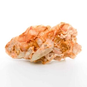 Amas de quartz à l'esprit de fée avec revêtement de limonite (101mm)