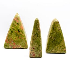 Unakite Crystal Pyramids