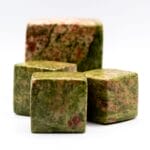 Cubes de cristal Unakite