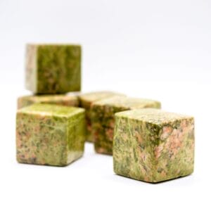 Unakite Crystal Cubes