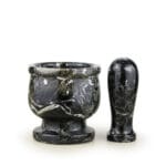 Conjunto de pilão e argamassa em mármore preto (90mm) - Imagem 3