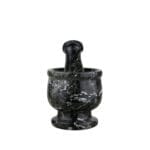 Conjunto de pilão e argamassa em mármore preto (90mm) - Imagem 2